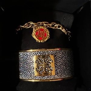 Brand New Rustic Cuff Christmas COTM Bracelet set